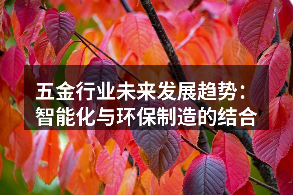 五金行业未来发展趋势:智能化与环保制造的结合